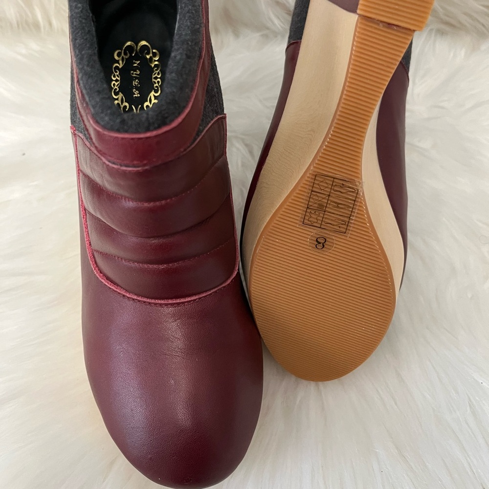 N.Y. L.A. red heeled bootie